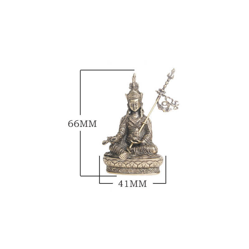 Statue de Bouddha Padmasambhava en cuivre, décoration de temple, statue de sérénité