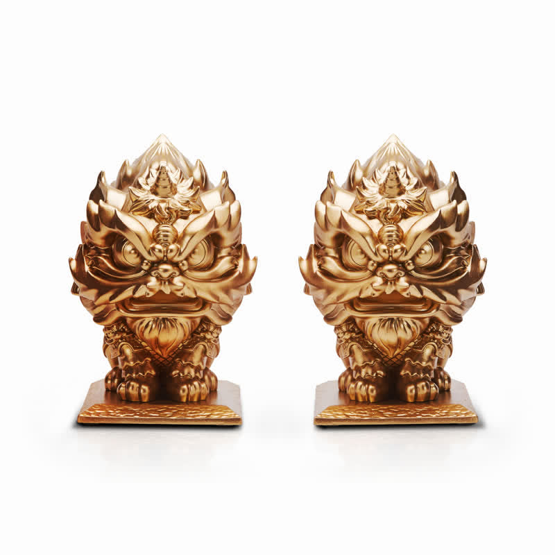 Statue de lion en Buddha Stones en résine résistante pour décoration de maison ou de bureau - image 12