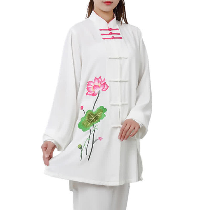 Ensemble de vêtements pour femmes Buddha Stones, fleur de lotus, motif feuille, Tai Chi, méditation, prière, pratique spirituelle zen - image 20