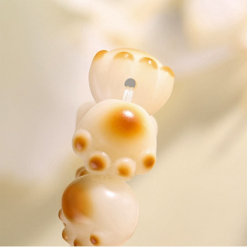 Bracelet de paix en forme de patte de chat mignon avec Buddha Stones et graines de Bodhi - image 12