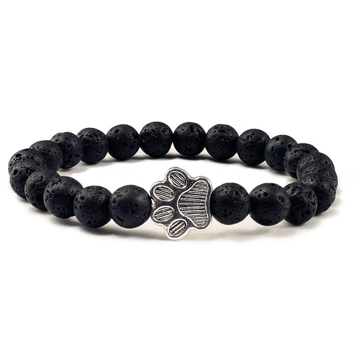 Buddha Stones Bracelet en pierre « Sauvez un chien » - Noir mat - image 6