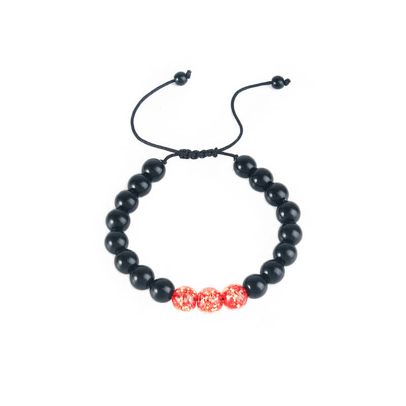 Bracelet de force lumineux en obsidienne noire Buddha Stones