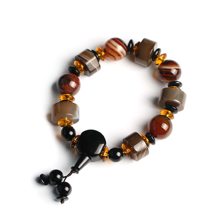 Bracelet porte-bonheur en sardonyx naturel