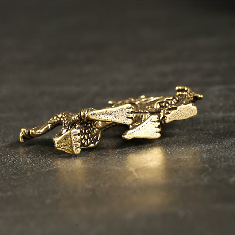 Buddha Stones Année du Dragon Mini Laiton Dragon Chance Protection Décoration de la Maison - image 6