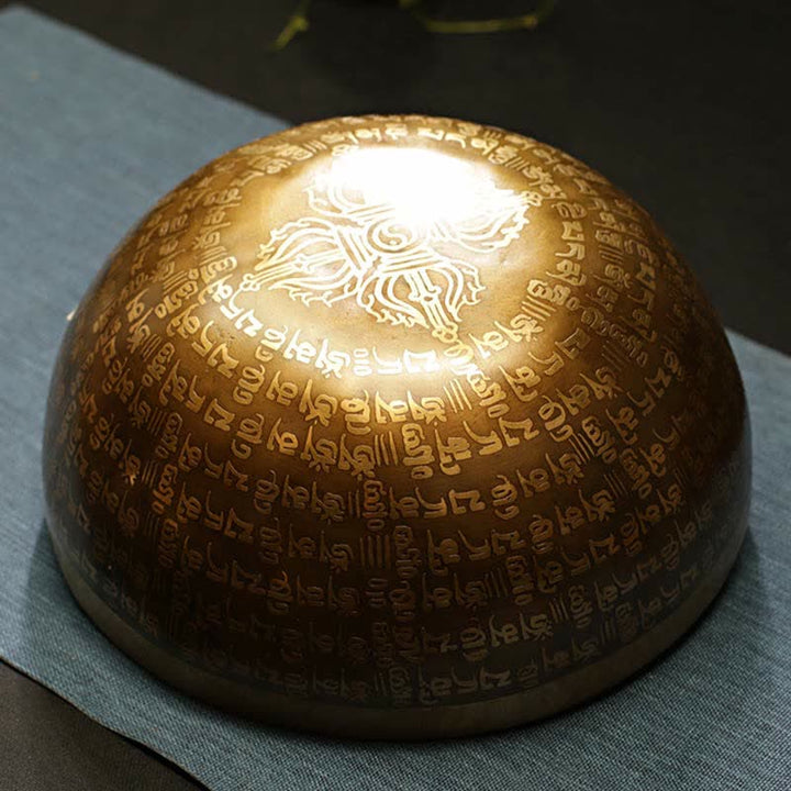 Bol chantant Sutra, fabriqué artisanalement pour la guérison et la méditation, ensemble de bols sonores à énergie positive - image 8