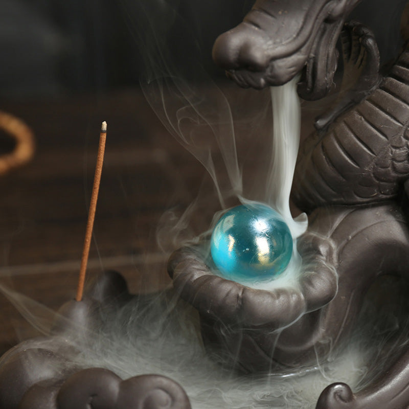 Brûleur d'encens tibétain en Buddha Stones pour protection du dragon - image 6