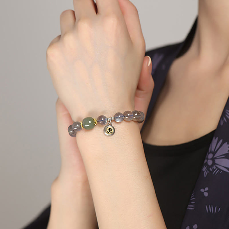 Bracelet positif en argent sterling 925 Buddha Stones et zodiaque chinois, pierre de lune naturelle, jade Hetian