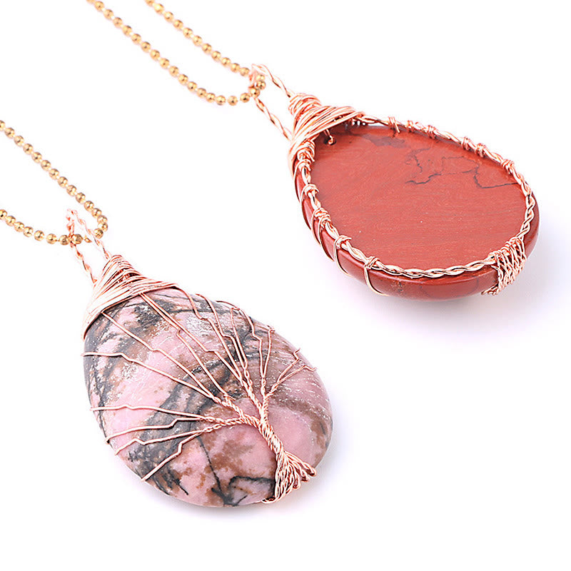 Collier pendentif en cristal de quartz naturel avec énergie de guérison de l'arbre de vie en Buddha Stones - image 16