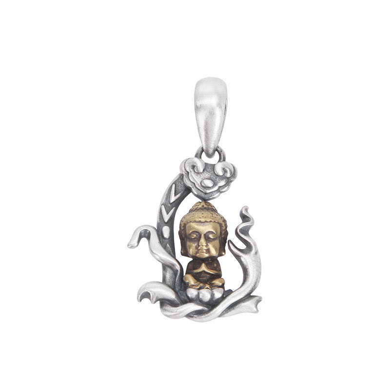 Buddha Stones en argent sterling 925 avec poignée de Bouddha Ruyi Zen Buddha Compassion - image 6