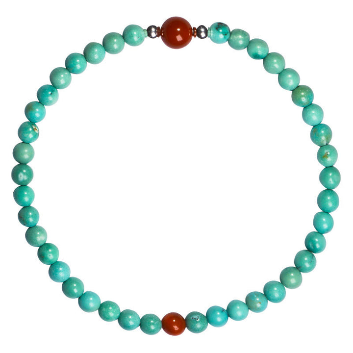 Bracelet de protection en perles d'agate rouge turquoise Buddha Stones - image 7