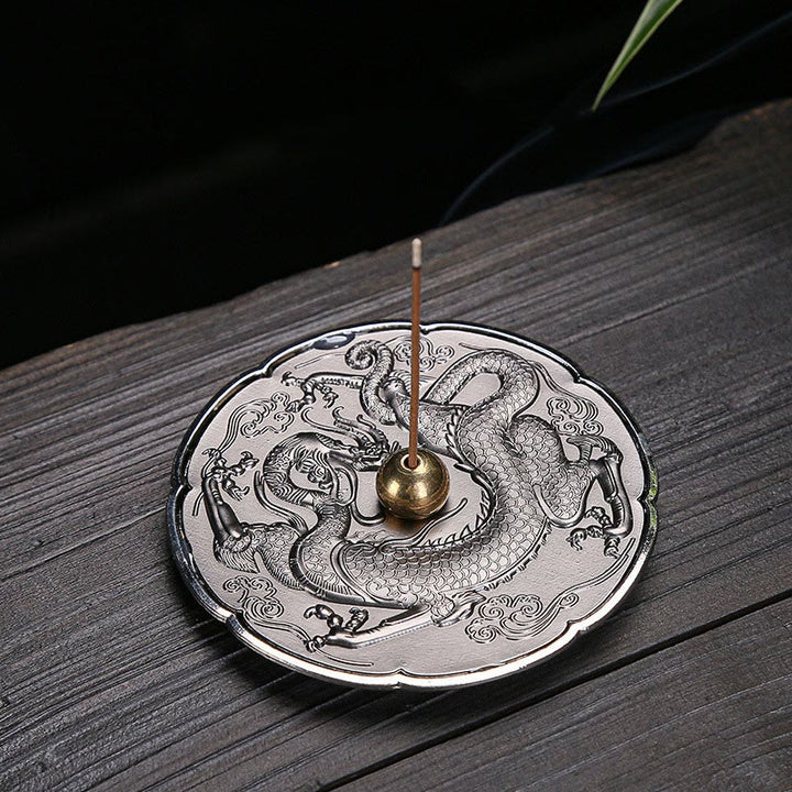 Brûleur Buddha Stones et dragon de bon augure