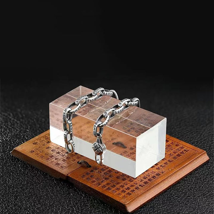 Bracelet de sagesse gravé en cuivre double Dorje Buddha Stones Om Mani Padme Hum - image 15