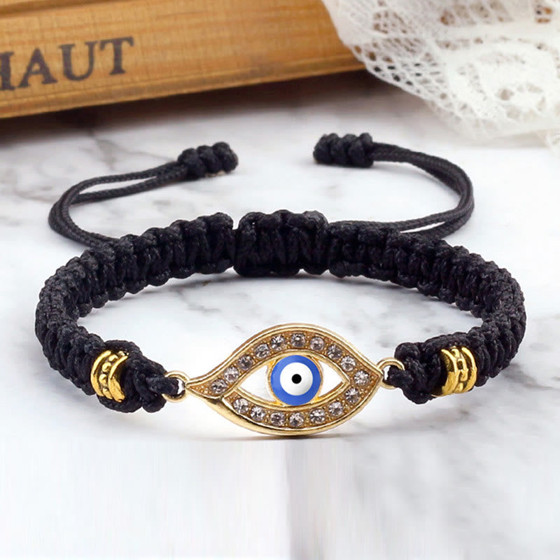 Bracelet en corde avec Buddha Stones pour éloigner le mauvais œil et les mauvais esprits