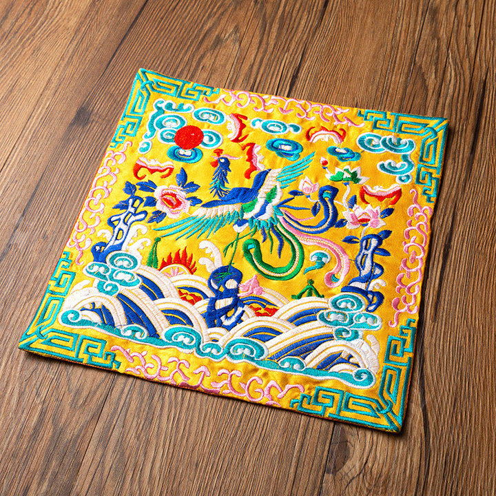 Dessous de Buddha Stones Phoenix Dragon Kirin Dessous de verre pour tasse à thé Dessous de verre Kung Fu