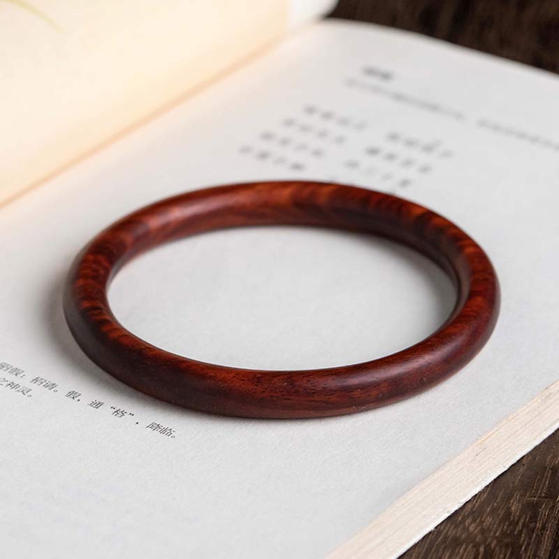 Bracelet de protection tibétain en petites feuilles de bois de santal rouge et ébène avec Buddha Stones - Santal rouge à petites feuilles - 64 mm - image 2