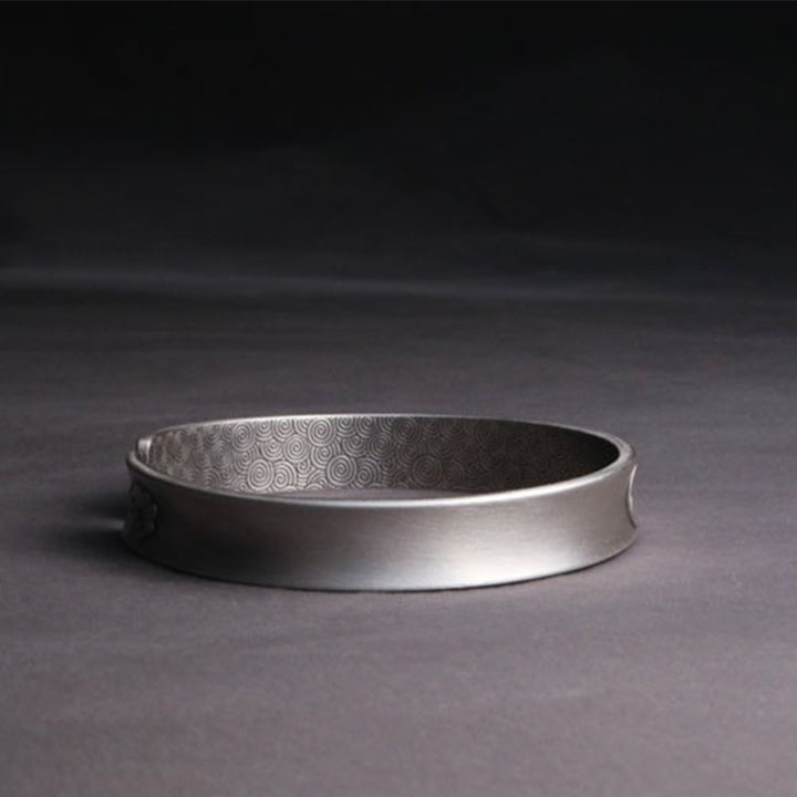 Bracelet d'équilibre et d'harmonie en argent sterling 999 Buddha Stones et nuages auspicieux Yin Yang
