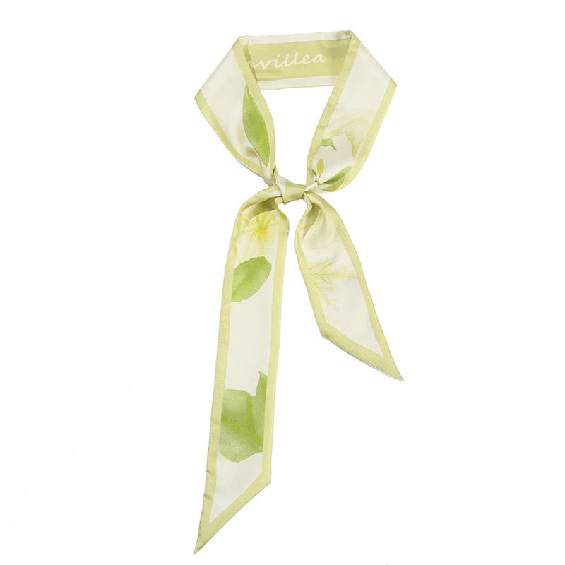 Foulard pour cheveux en soie 100 % mûre avec Buddha Stones, fresques de Dunhuang, montagnes, coucher de soleil, motif floral