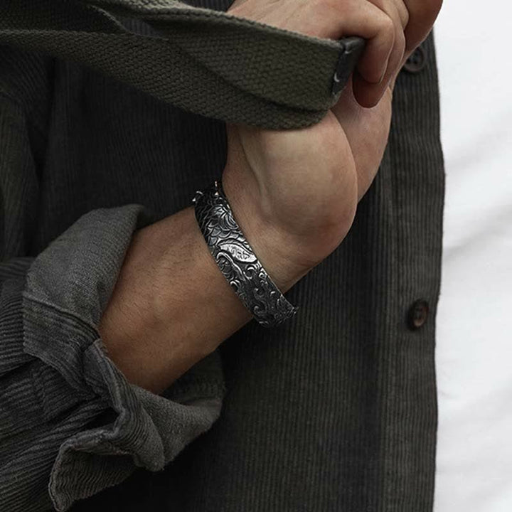 Bracelet en argent sterling 999 et or 990 avec Buddha Stones, poisson koï, porte-bonheur, richesse, succès