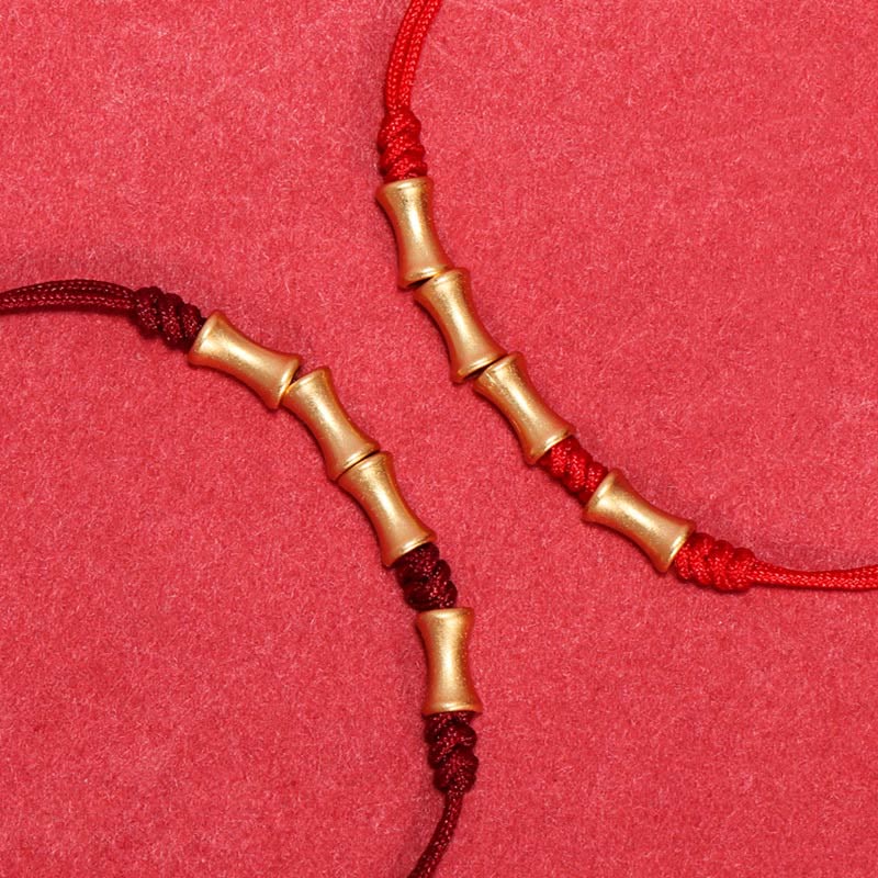 Bracelet tressé en argent sterling 925 Buddha Stones et motif bambou - image 13