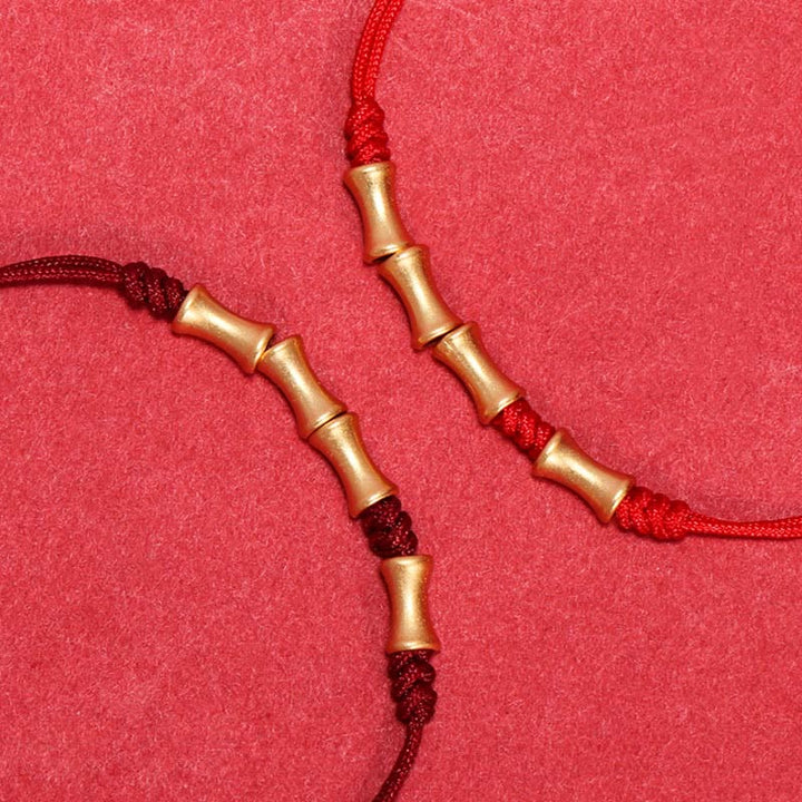 Bracelet tressé en argent sterling 925 Buddha Stones et motif bambou - image 13