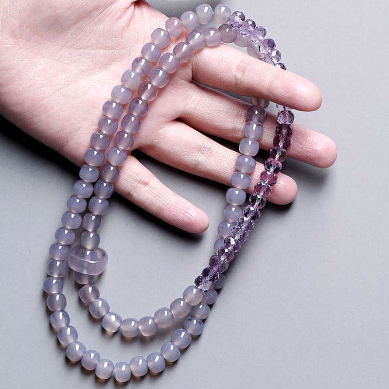 Bracelet de guérison et de méditation en cristal d'améthyste naturelle