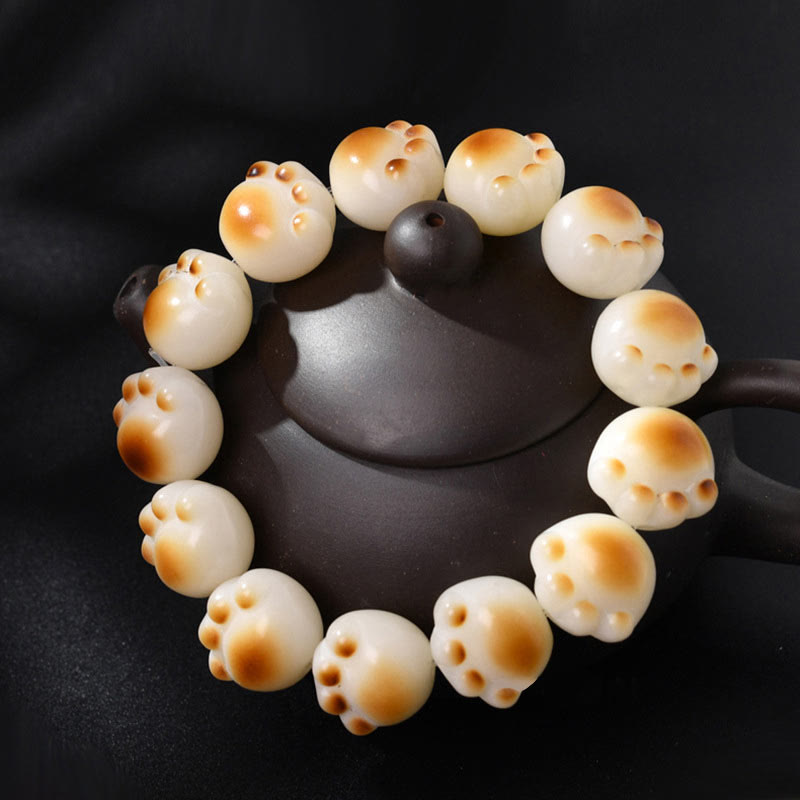 Bracelet de paix en forme de patte de chat mignon avec Buddha Stones et graines de Bodhi - image 8