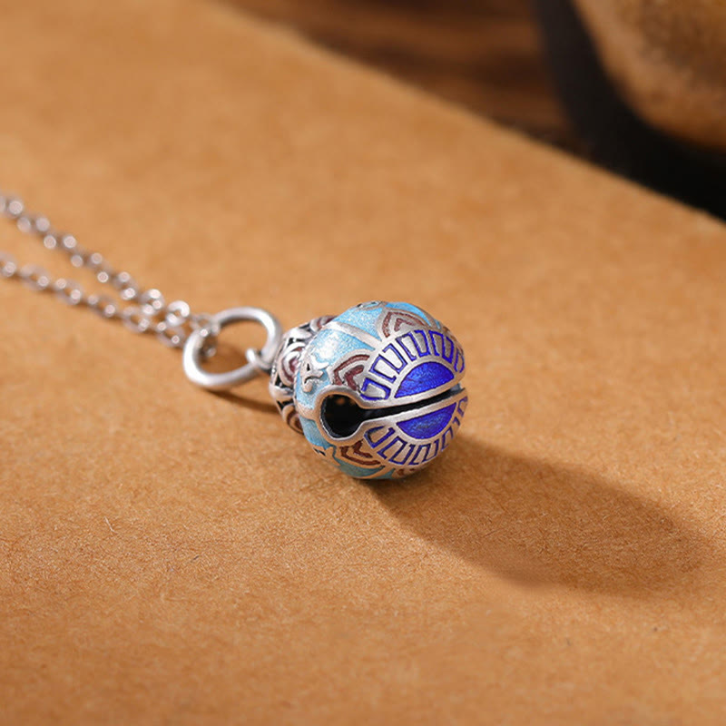 Collier pendentif en argent sterling 999 Buddha Stones et motif de gourde gravé Om Mani Padme Hum - image 4