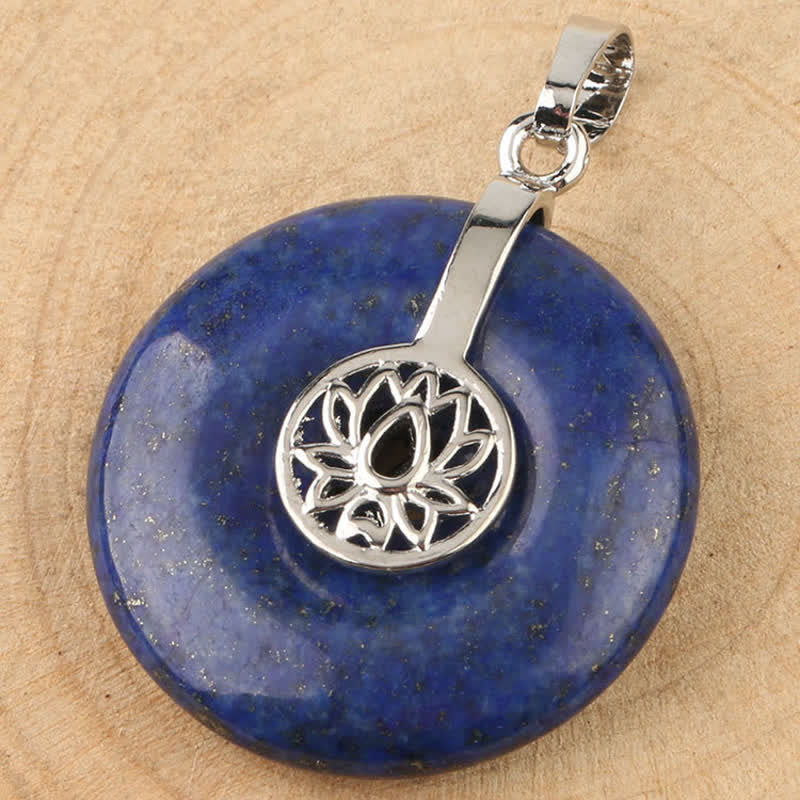 Collier pendentif de guérison en cristal rose avec Buddha Stones et améthyste