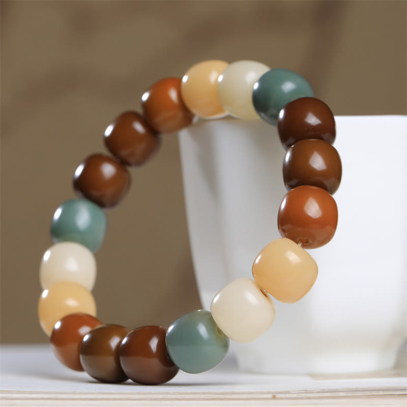 Bracelet Buddha Stones Multicolor Bodhi Seed Éloigne les mauvais esprits