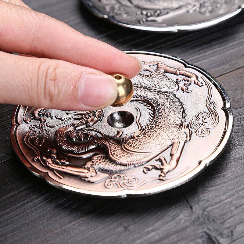 Brûleur Buddha Stones et dragon de bon augure