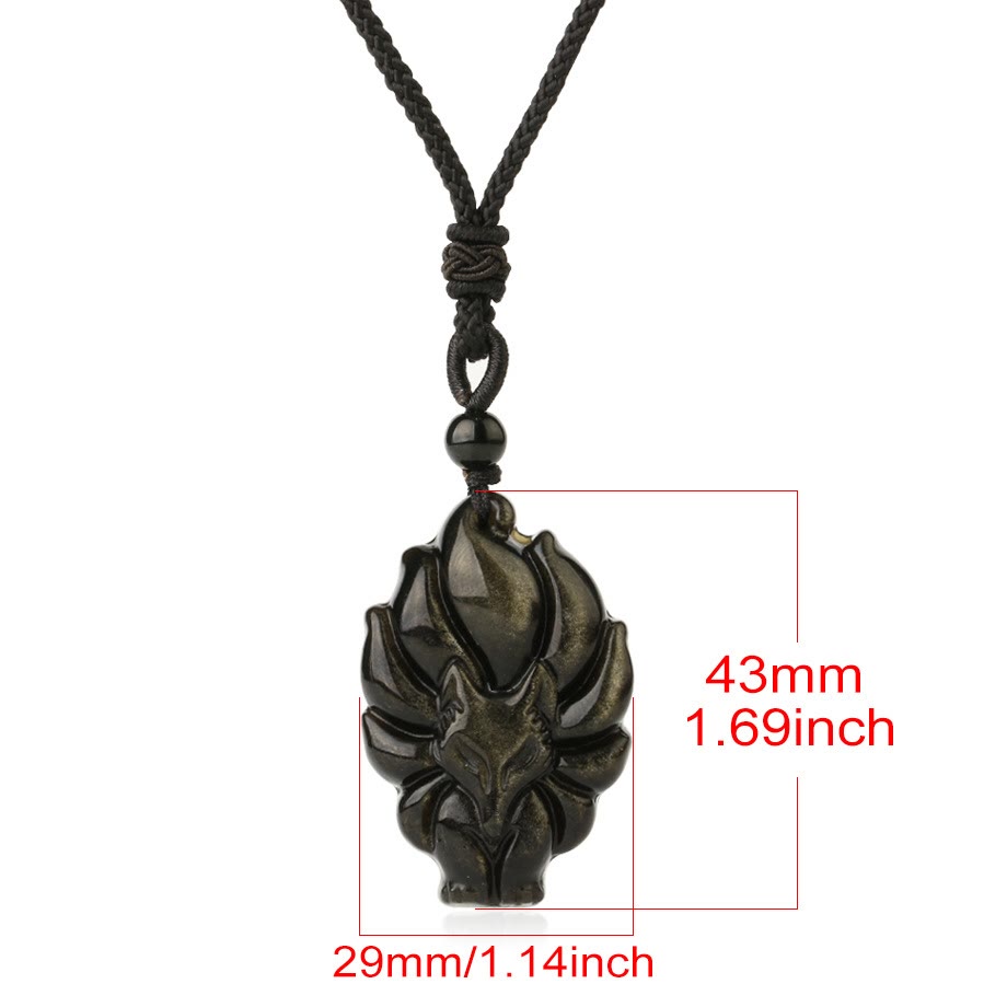Collier de protection avec pendentif en Buddha Stones dorés