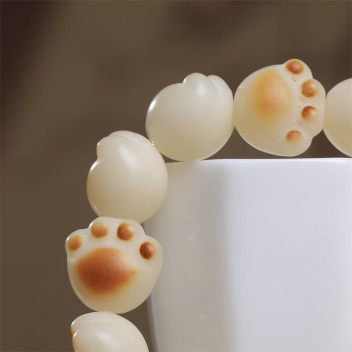 Bracelet de paix en forme de patte de chat mignon avec Buddha Stones et graines de Bodhi - image 6