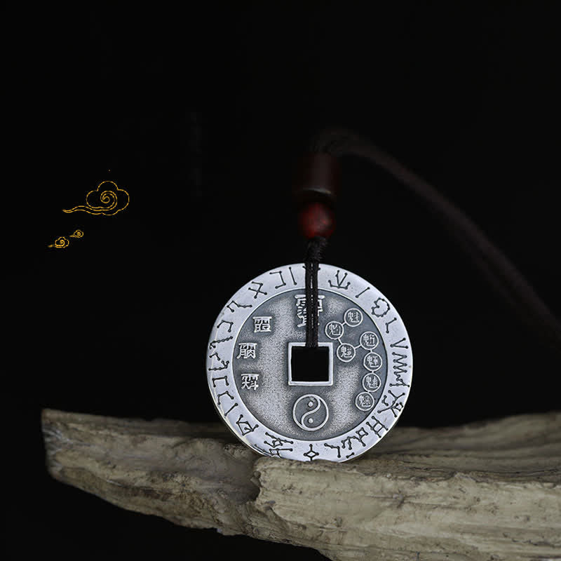 Collier pendentif en cuivre avec Buddha Stones Bagua Yin Yang et pièce de monnaie en forme d'étoile - image 6