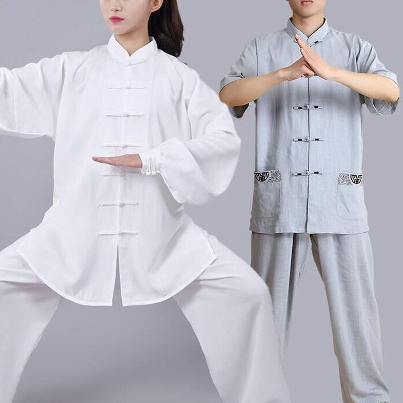 Ensemble de vêtements unisexe brodés Buddha Stones, méditation, prière zen, Tai Chi spirituel, Qigong - image 1