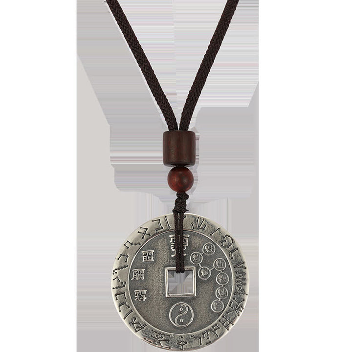 Collier pendentif en cuivre avec Buddha Stones Bagua Yin Yang et pièce de monnaie en forme d'étoile - image 13