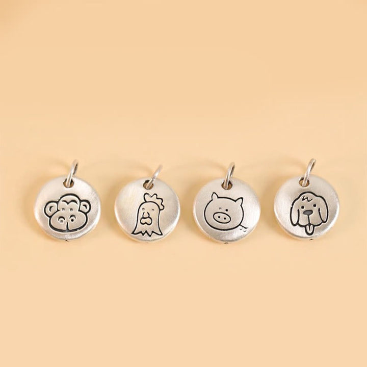 Bracelet tressé en argent sterling 999 fait main avec Buddha Stones Année du Dragon, joli signe du zodiaque chinois - image 38