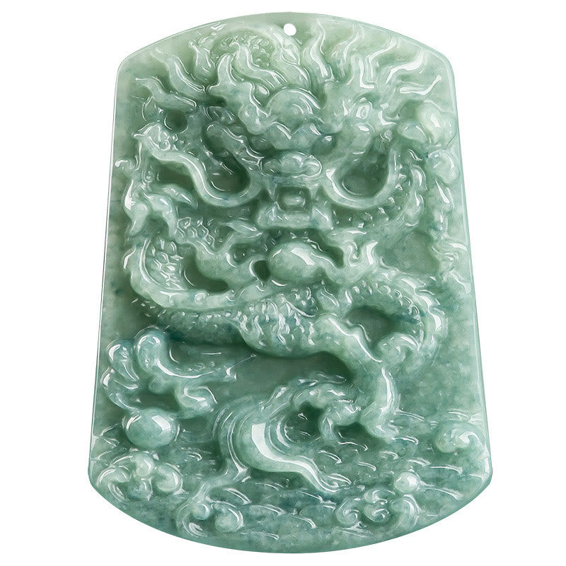Collier pendentif en jade naturel avec Buddha Stones et signe du zodiaque chinois, dragon de la mer, porte-bonheur - image 10