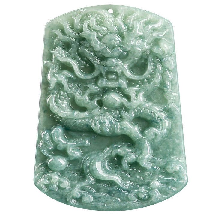 Collier pendentif en jade naturel avec Buddha Stones et signe du zodiaque chinois, dragon de la mer, porte-bonheur - image 10