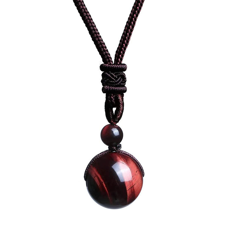 Ensemble collier et bracelet en œil de tigre tibétain Buddha Stones