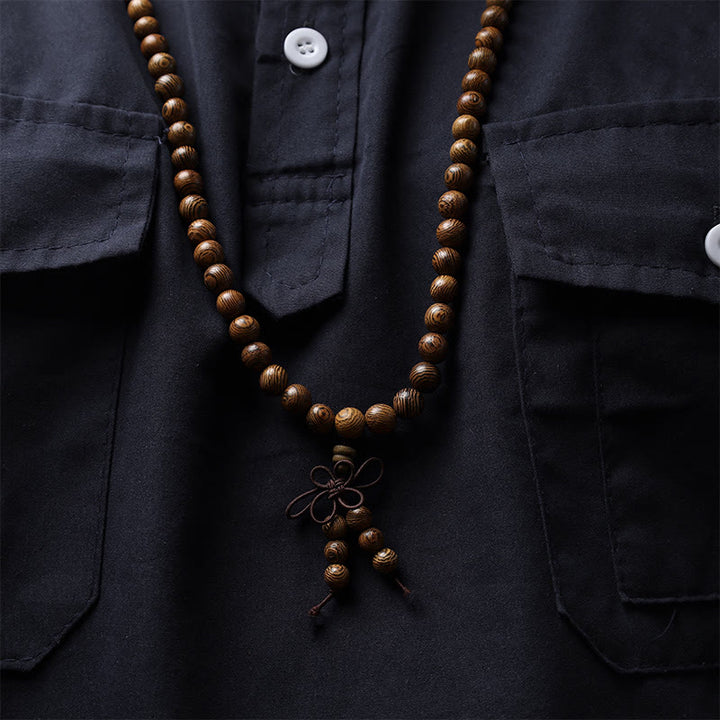 Bracelet Mala 108 Buddha Stones Prière Méditation Bois de Santal Élastique - image 15