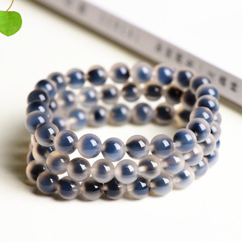 Bracelet de perles en agate naturelle colorée de Buddha Stones Harmony Strength