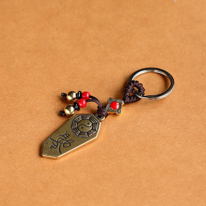 Porte-clés Feng Shui Bagua Yin Yang Balance Paix