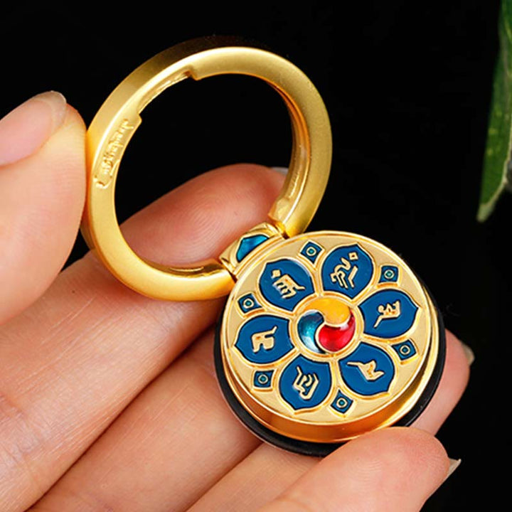 Support de téléphone tibétain Om Mani Padme Hum Peace Ring Support de téléphone universel Décorations