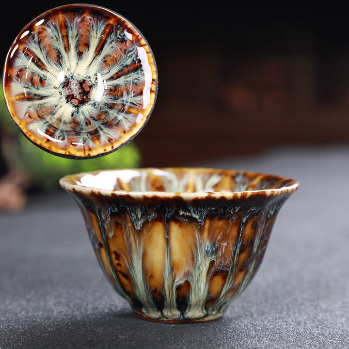 Tasse à thé en céramique colorée avec Buddha Stones pour la maison et le bureau