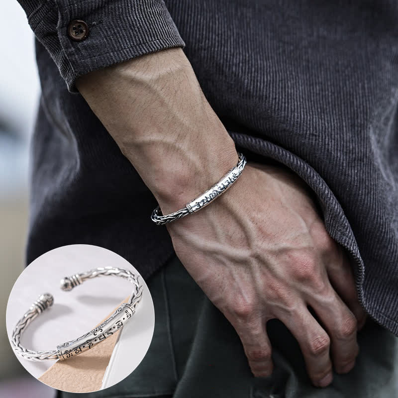 Bracelet d'équilibre en cuivre tressé torsadé de style viking Buddha Stones