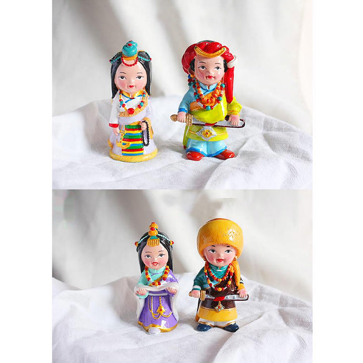 Buddha Stones peintes à la main, figurines tibétaines, décoration créative pour la maison, le bureau ou la voiture