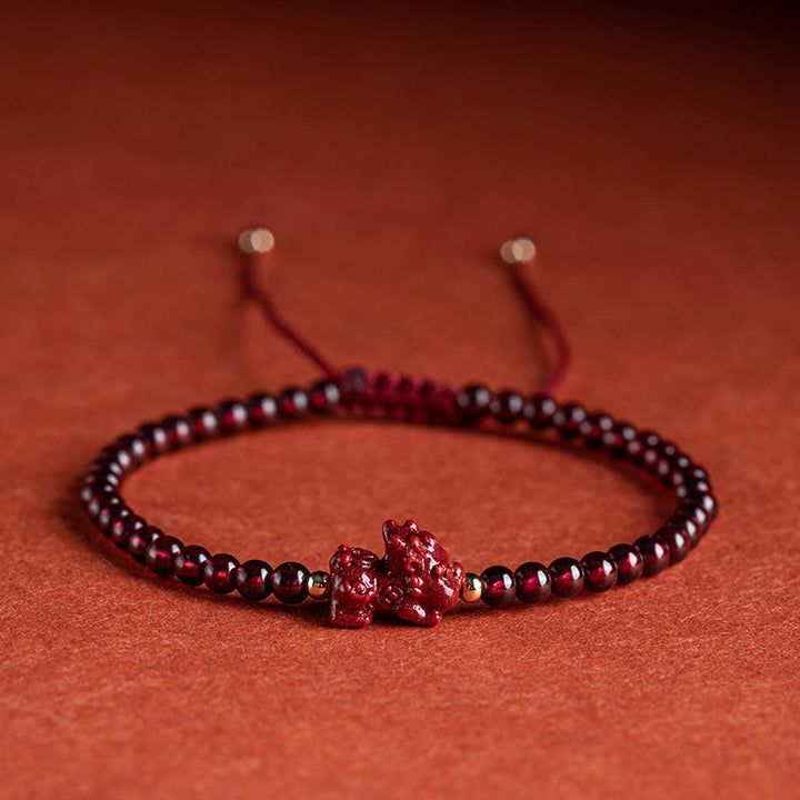 Bracelet en corde de bénédiction calme PiXiu Buddha Stones