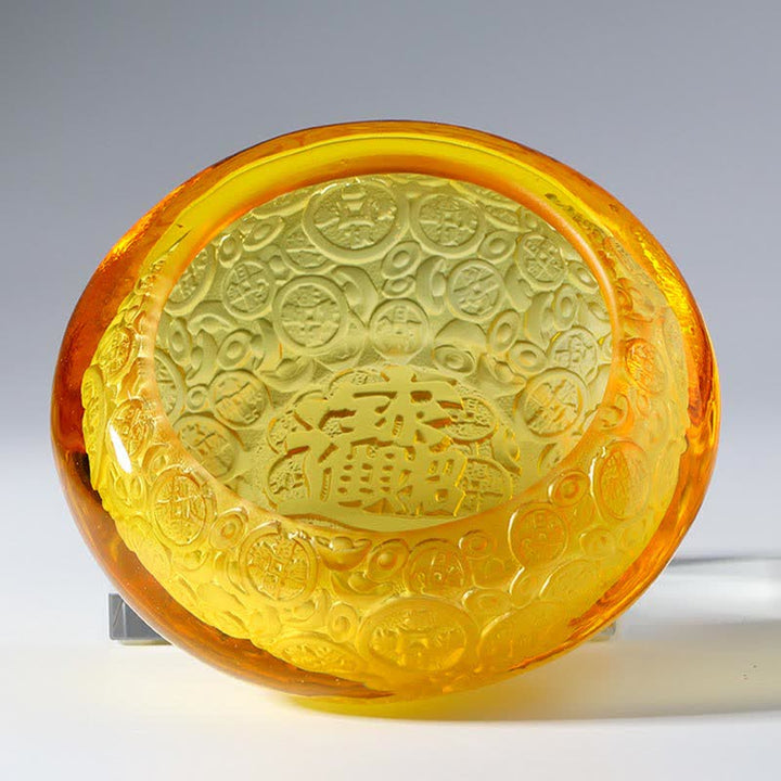 Lingots de bol en cristal Liuli faits à la main, pièce d'art pour décoration de la maison - image 14