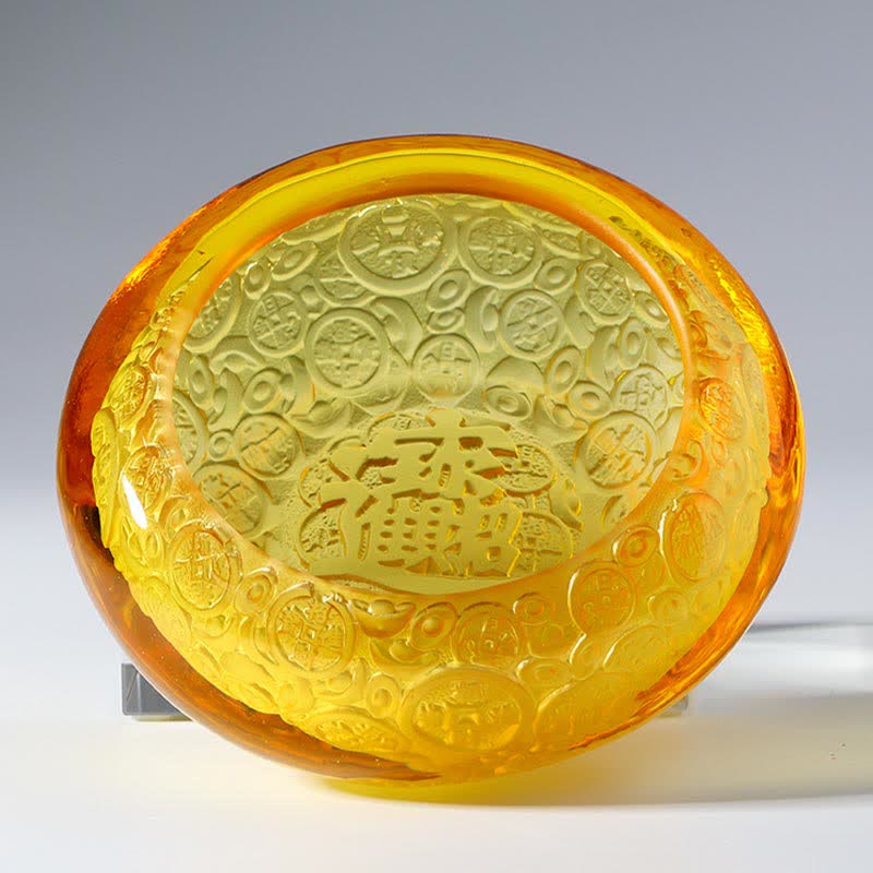 Lingots de bol en cristal Liuli faits à la main, pièce d'art pour décoration de la maison - image 14