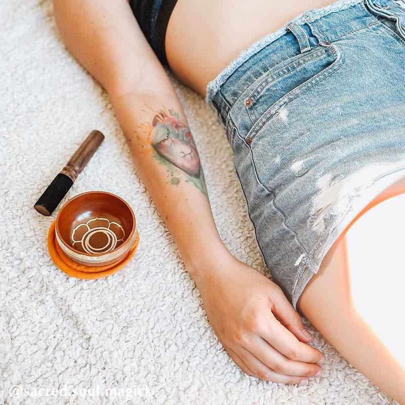 Bol chantant tibétain Buddha Stones fabriqué à la main pour la guérison des chakras et la méditation de pleine conscience - image 2